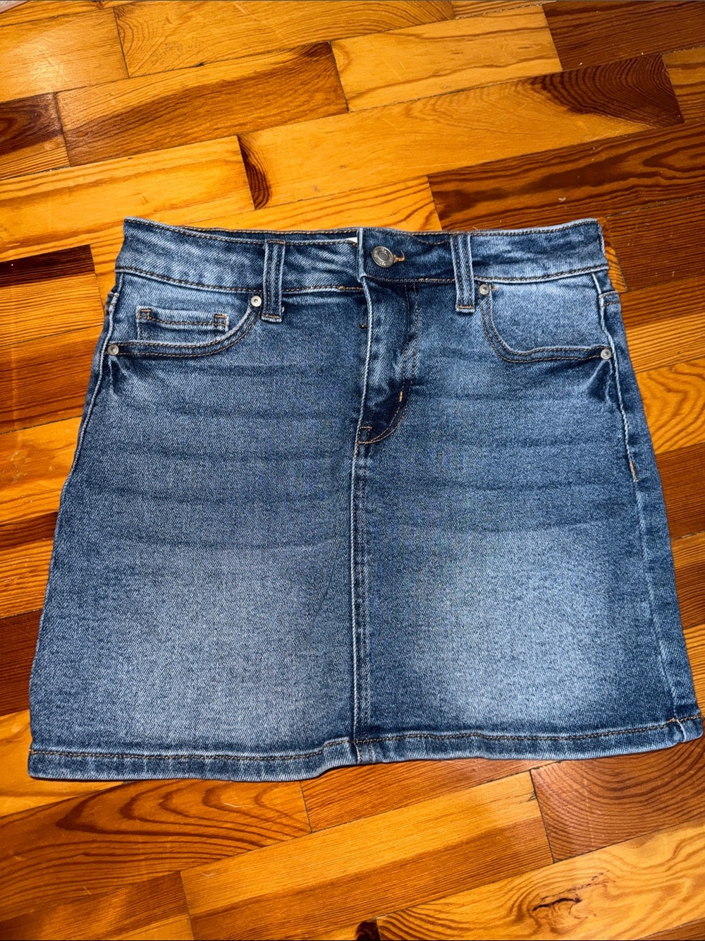 Classic Denim Mini Skirt - Blue